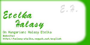 etelka halasy business card